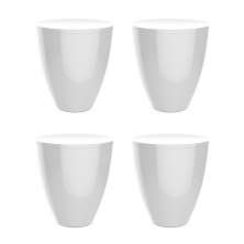 Conjunto com 4 Bancos Moly  Branco