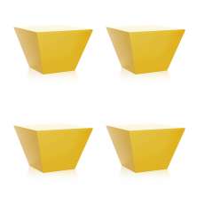Conjunto com 4 Bancos Neo Amarelo