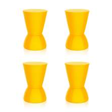 Conjunto com 4 Bancos Nick Amarelo
