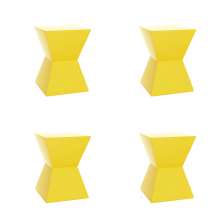 Conjunto com 4 Bancos Nitro Amarelo