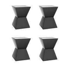 Conjunto com 4 Bancos Nitro Preto