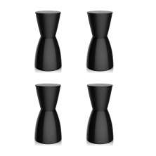 Conjunto com 4 Bancos Nobe Preto
