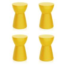 Conjunto com 4 Bancos Sili Amarelo