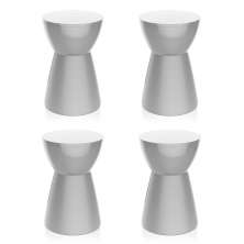 Conjunto com 4 Bancos Sili Branco