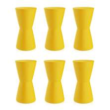 Conjunto com 6 Bancos Dub Amarelo