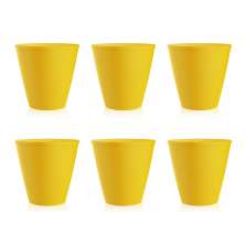 Conjunto com 6 Bancos Fluor Amarelo