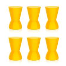 Conjunto com 6 Bancos Nick Amarelo