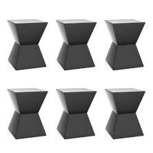 Conjunto com 6 Bancos Nitro Preto