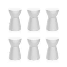 Conjunto com 6 Bancos Sili Branco