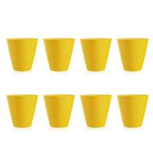 Conjunto com 8 Bancos Fluor Amarelo