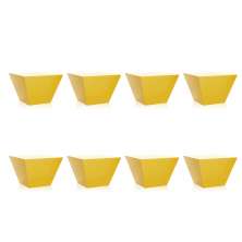 Conjunto com 8 Bancos Neo Amarelo