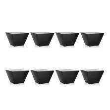 Conjunto com 8 Bancos Neo Preto