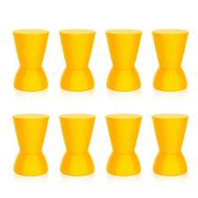 Conjunto com 8 Bancos Nick Amarelo