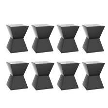 Conjunto com 8 Bancos Nitro Preto