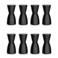 Conjunto com 8 Bancos Nobe Preto