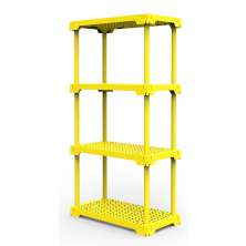 Estante Poly Com 4 Prateleiras Amarelo
