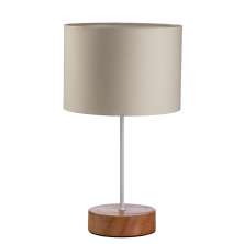 Abajur Luminária de mesa bege  madeira Ana