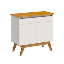 Buffet Classic 2 Portas Off White com Nature - Imcal Móveis