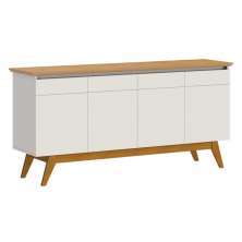 Buffet Classic Off White com Nature - Imcal Móveis