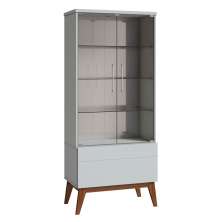 Cristaleira Classic 1G Branco Acetinado - Imcal Móveis