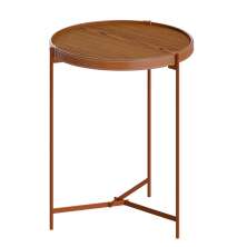 Mesa Lateral Aqua Freijó e Cobre 57 cm