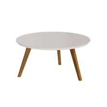 Mesa de Centro Classic Redonda Off White - Imcal Móveis