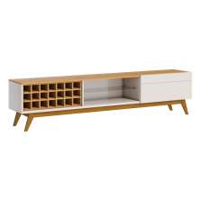 Rack Classic AD 2.2 Off White com Nature - Imcal Móveis