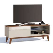 Rack Classic I 1 GV Off White com Freijó Touch 146 cm