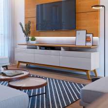 Rack Classic I Off White e Nature 64x218 cm