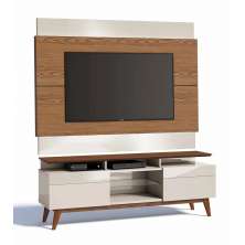 Rack com Painel Classic +2G 1.8 Freijó com Off White - Imcal Móveis