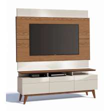 Rack com Painel Classic +3G 1.8 Freijó com Off White - Imcal Móveis