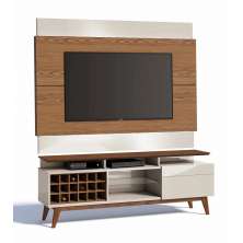 Rack com Painel Classic +AD 1.8 Freijó com Off White - Imcal Móveis