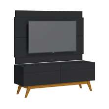 Rack com Painel Classic 2G 1.4 Preto - Imcal Móveis