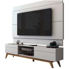Rack com Painel Para TV 60 Polegadas Branco Classic 2G 2.2 - Imcal Móveis
