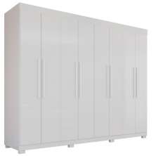 Guarda Roupa MDP 8 Portas 4 Gavetas 8 Pés Branco
