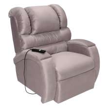 Poltrona Reclinável Motorizada Imperial Suede Marrom Claro