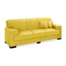 Sofá 3 Lugares Manuela Suede Amarelo