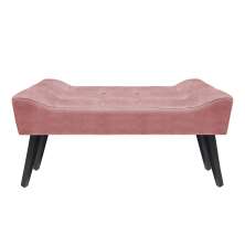 Banco Estofado Paris 1,20m Suede Rose - Inova Decor