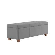 Recamier Bau Dubai 1,20m Linho Cinza - Inova Decorações