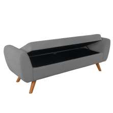 Recamier Bau Italia 1,40m Suede Cinza  - Inova Decor