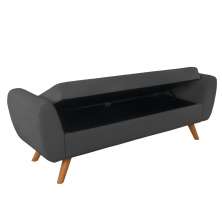 Recamier Bau Italia 1,40m Suede Grafite  - Inova Decor