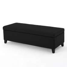 Recamier Bau Julia 1,60m Suede Preto  - Inova Decor
