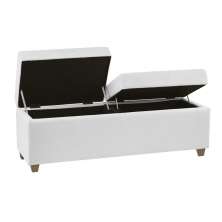 Recamier Bau Madri 1,60m Suede Branco - Inova Decor