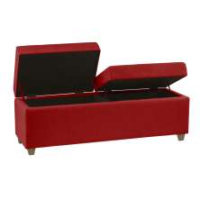 Recamier Bau Madri 1,60m Suede Vermelho - Inova Decor