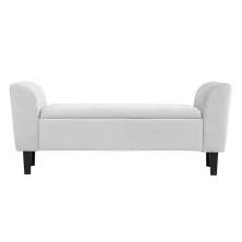 Recamier Bau Malibu 1,20m Suede Branco - Inova Decor