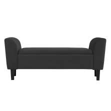 Recamier Bau Malibu 1,20m Suede Preto - Inova Decor
