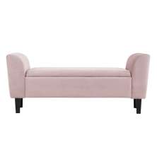 Recamier Bau Malibu 1,40m Suede Rosa Bebe - Inova Decor