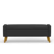 Recamier Bau Paris 1,20m Suede Preto - Inova Decor