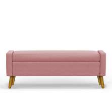 Recamier Bau Paris 1,40m Suede Rose - Inova Decor