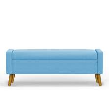 Recamier Bau Paris 1,60m Suede Azul Turquesa - Inova Decor
